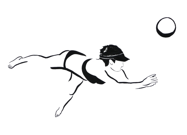 J-A-Pfisterer_Beach-Volleyball_100x70cm_Tusche-auf-Papier_2015